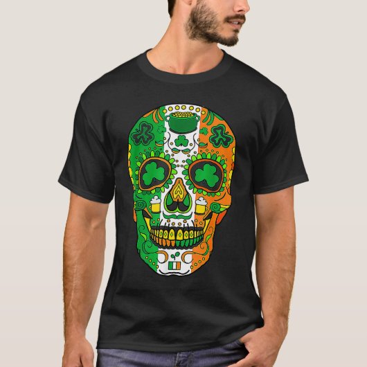 T-shirt Skull St Patricks Day Irish Saint Patricks Day of (Devant)