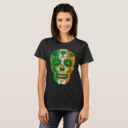 T-shirt Skull St Patricks Day Irish  Saint Patricks Day of (Devant entier)
