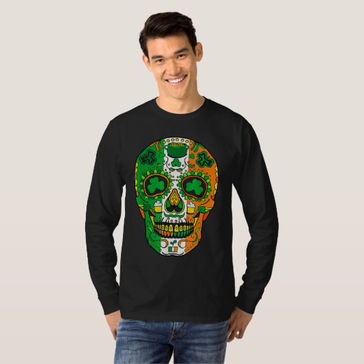 T-shirt Skull St Patricks Day Irish  Saint Patricks Day of (Devant entier)