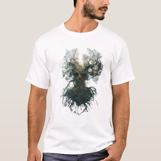 T-shirt Skull Tree Surreal Dark Nature (Devant)
