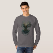 T-shirt Skull Tree Surreal Dark Nature Long Sleeve (Devant entier)