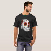 T-shirt Skull white and flowes (Devant entier)