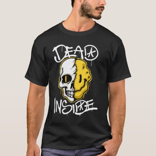 T-shirt skull with a melting streetwear (Devant)