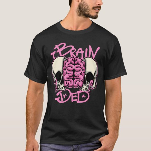 T-shirt Skulls and Brain streetwear (Devant)