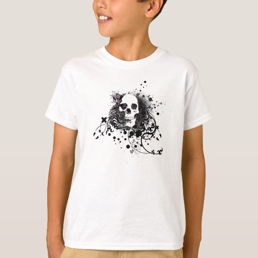 T-shirt skullz. flèches droites torsadées. (Devant)