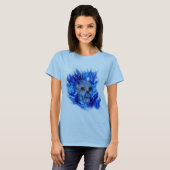 T-shirt SKULT & BLUE FLAMES Aaryn Steele Art Top (Devant entier)