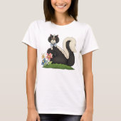 T-shirt Skunk Avec Fleurs (Devant)
