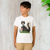 T-shirt Skunk Avec Fleurs