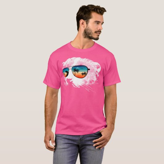 T-shirt Skunk Avec Lunettes de soleil (Devant entier)