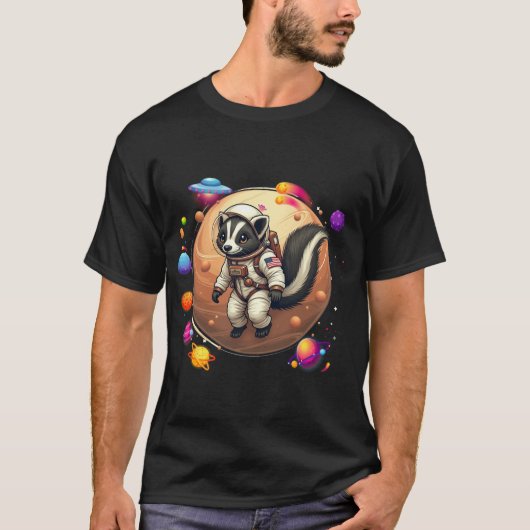 T-shirt Skunk in Space : Aventures Aliens - Adorable Cosmi (Devant)