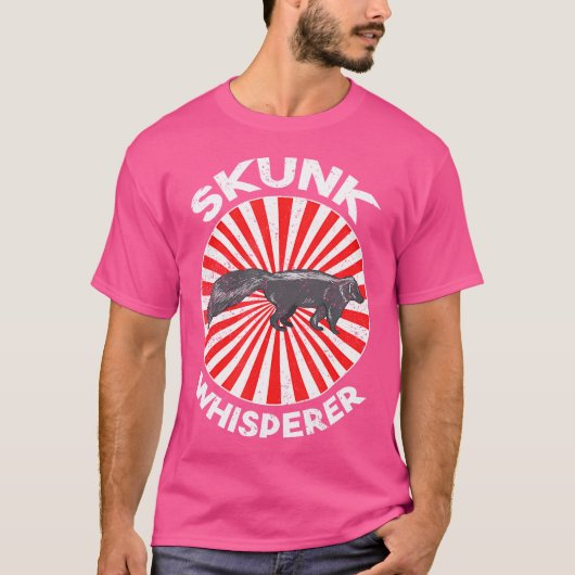 T-shirt Skunk Whisperer Funny Zoo Keeper Idée Skunk (Devant)