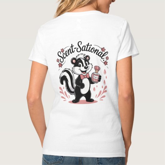 T-shirt Skunk with Perfume Bottle Design (Dos)