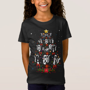 T-Shirt Skunks Xmas Arbre cadeau Santa Hat Skunks Noël