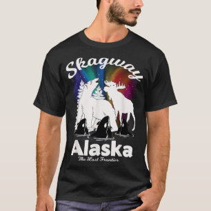 T-shirt Skway Alaska Aurora Borealis Ours Orca Moose Kee