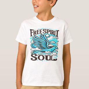 T-shirt Sky Bird avec l'esprit et l'âme libres