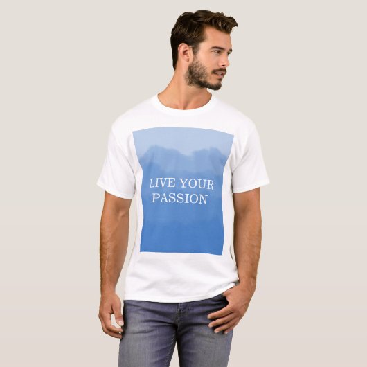 T-shirt Sky blue gradient  (Devant entier)