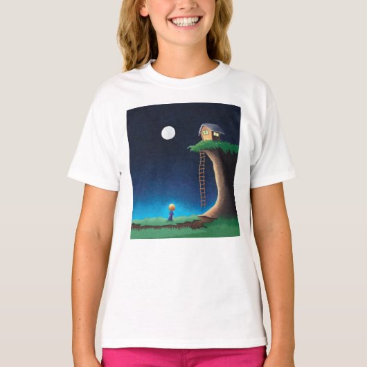 T-Shirt Sky de nuit Pleine lune (Devant)