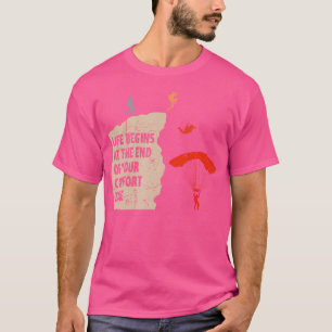T-shirt Sky Diver Fin De Votre Zone Confort Parachutant Sk