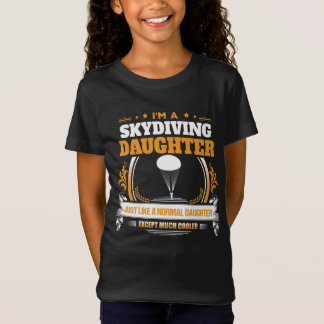 T-Shirt Sky Diving Fille Cadeau de Noël ou Anniversaire av