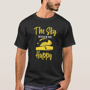 T-shirt Sky Rend Heureux Parachutistes Parachutistes En Sk