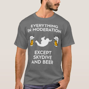 T-shirt Skydive Parachute De Parachute Et Bière