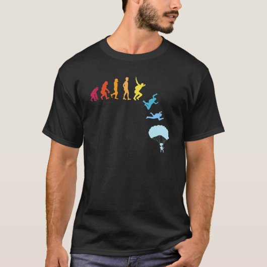 T-shirt Skydiver Evolution Parachute Skydiver 1 (Devant)