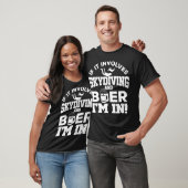 T-shirt Skydiver Funny Beer Drinker première fois (Unisexe)