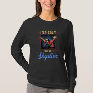 T-shirt Skydiver Retro Garder le calme Drôle cadeau
