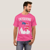 T-shirt Skydiver Saut Du Drapeau Plane Us Skydiving (Devant entier)