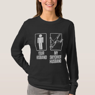 T-shirt Skydiver Votre Mari Skydive Parachoutine