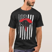 T-shirt Skydiving American Flag (Devant)