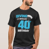 T-shirt Skydiving Birthday - 40th - First Time Skydiving (Devant)