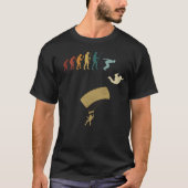 T-shirt Skydiving Evolution Retro Vintage (Devant)