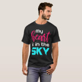 T-shirt Skydiving-Mon Coeur Est Dans Le Ciel (Devant entier)