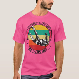 T-shirt Skydiving Parachute Funny Parachutage Funny Skydiv