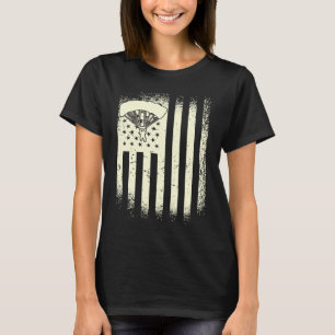 T-shirt Skydiving USA Drapeau Parachute américain Skydiver