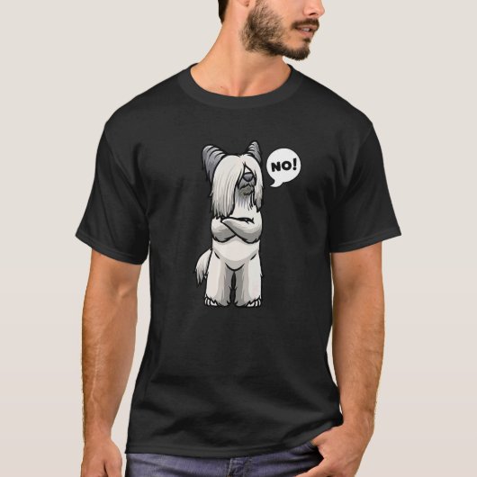 T-shirt Skye Terrier Chien têtu Non (Devant)