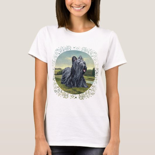 T-shirt Skye Terrier dans le paysage pastoral (Devant)