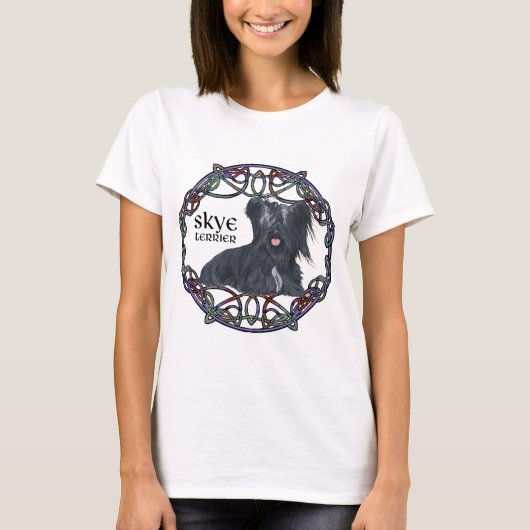 T-shirt Skye Terrier en entrelacs celtiques (Devant)