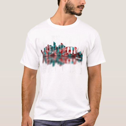 T-shirt Skyline d'Abou Dhabi (Devant)