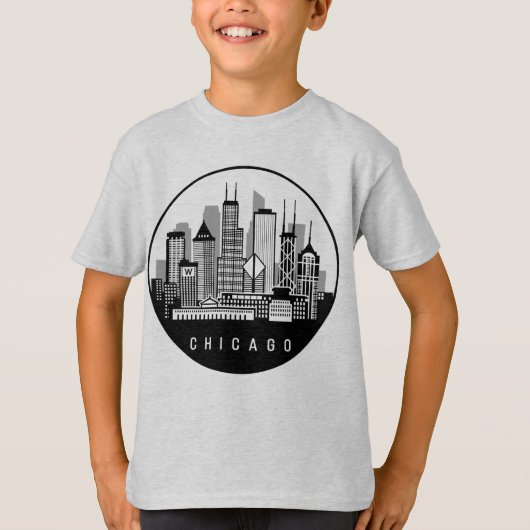 T-shirt Skyline de Chicago (Devant)
