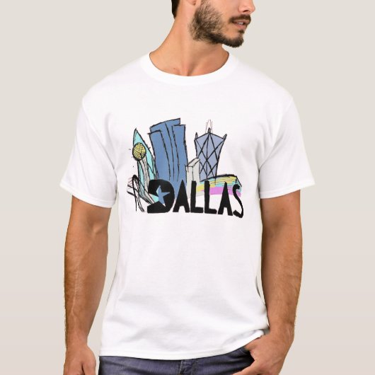 T-shirt Skyline de Dallas (Devant)
