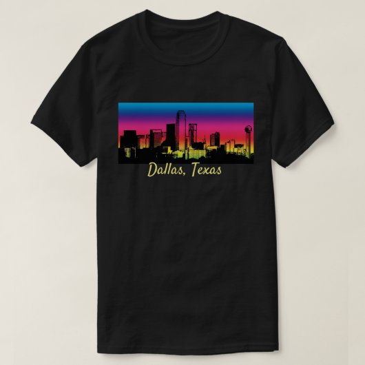 T-shirt Skyline de Dallas Texas City (Design devant)