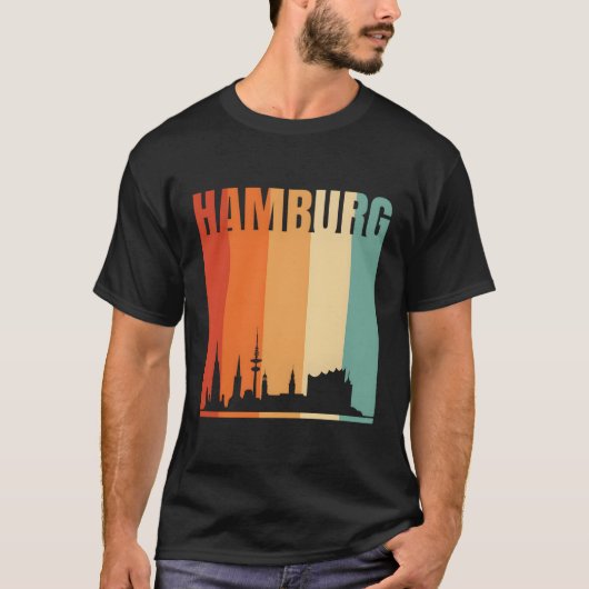 T-shirt Skyline de Hambourg (Devant)