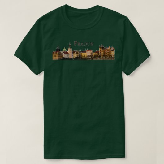 T-shirt Skyline de la vieille ville de Prague (Design devant)