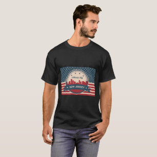 T-shirt Skyline de la ville d'Atlantique
