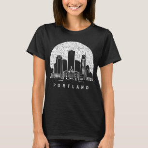 T-shirt Skyline de Portland Oregon Multnomah
