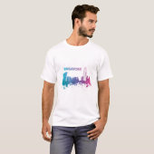 T-shirt Skyline de Singapour (Devant entier)