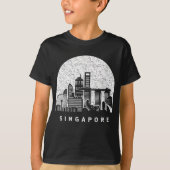 T-shirt Skyline de Singapour (Devant)