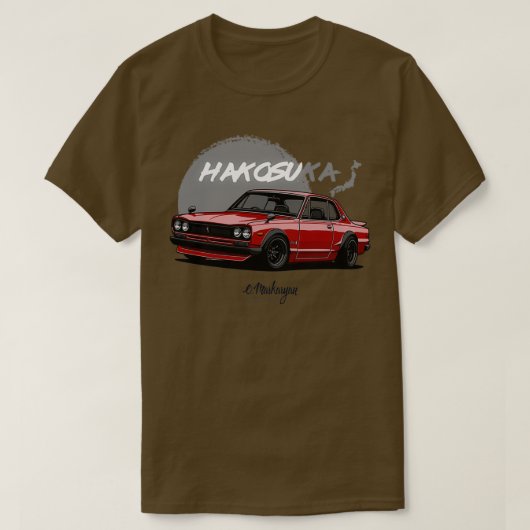 T-shirt Skyline GTR Hakosuka rouge (Design devant)